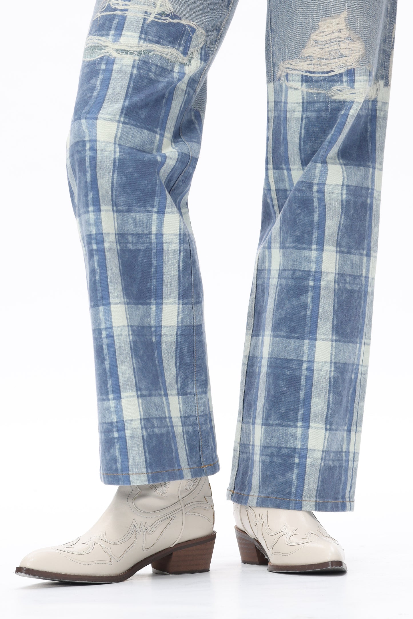 Lila Artistic Wide Leg Jeans