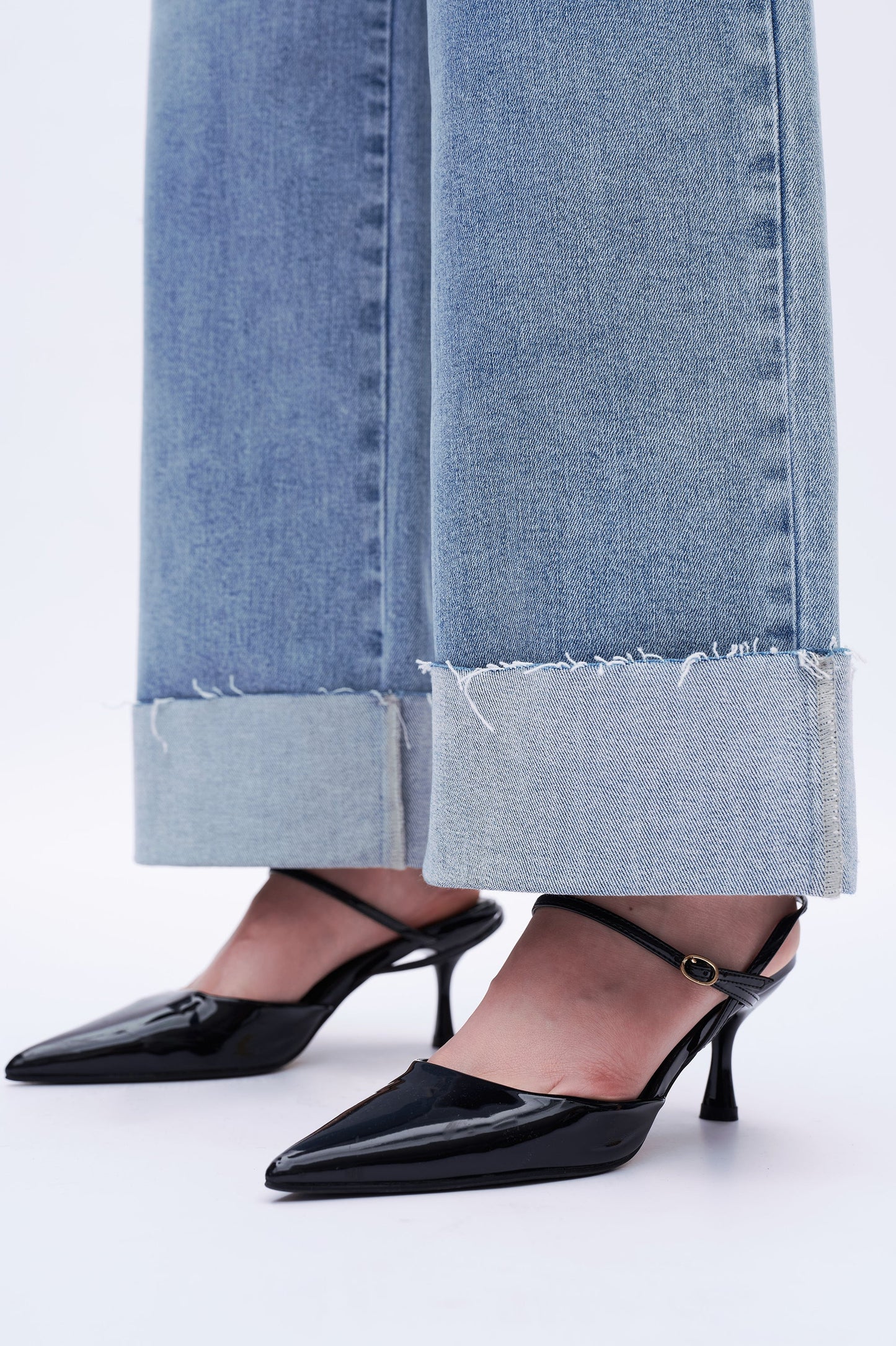 Bianca Effortless Cuffed Wide Leg Jeans