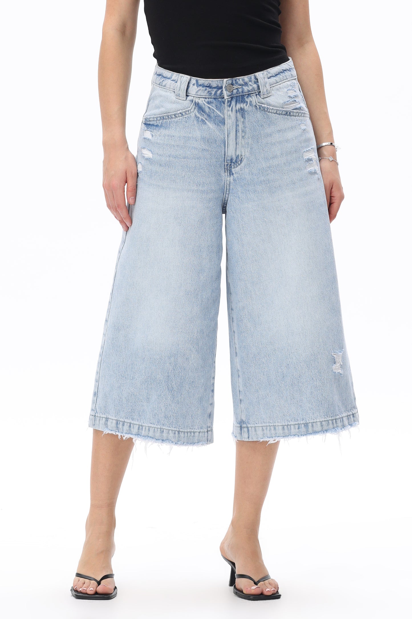 Scarlett Distressed Bermuda Shorts