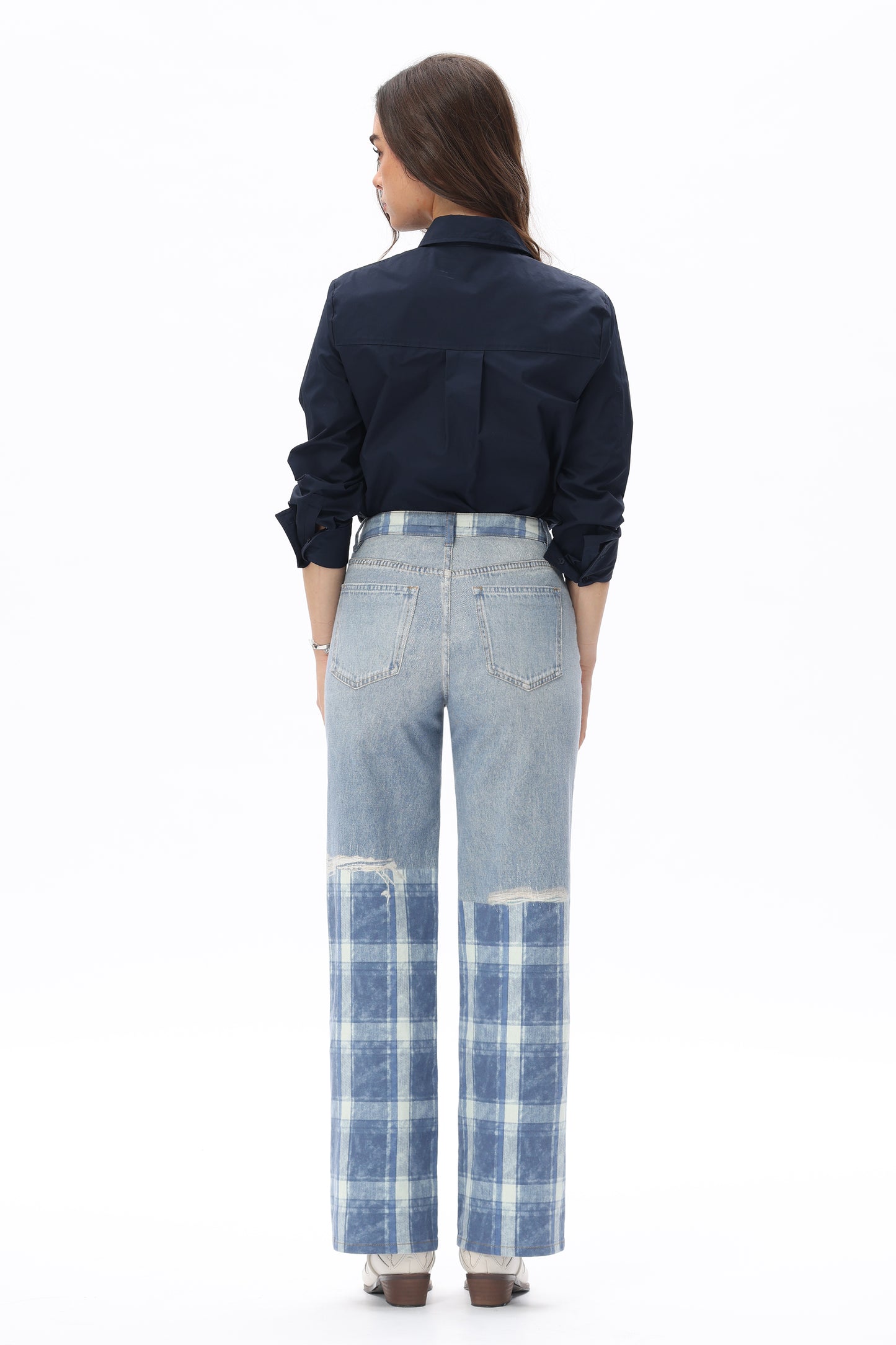 Lila Artistic Wide Leg Jeans