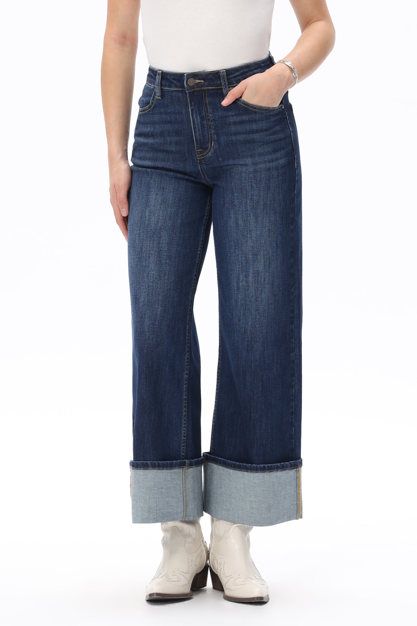 Selene Tailored Wide Leg Jeans