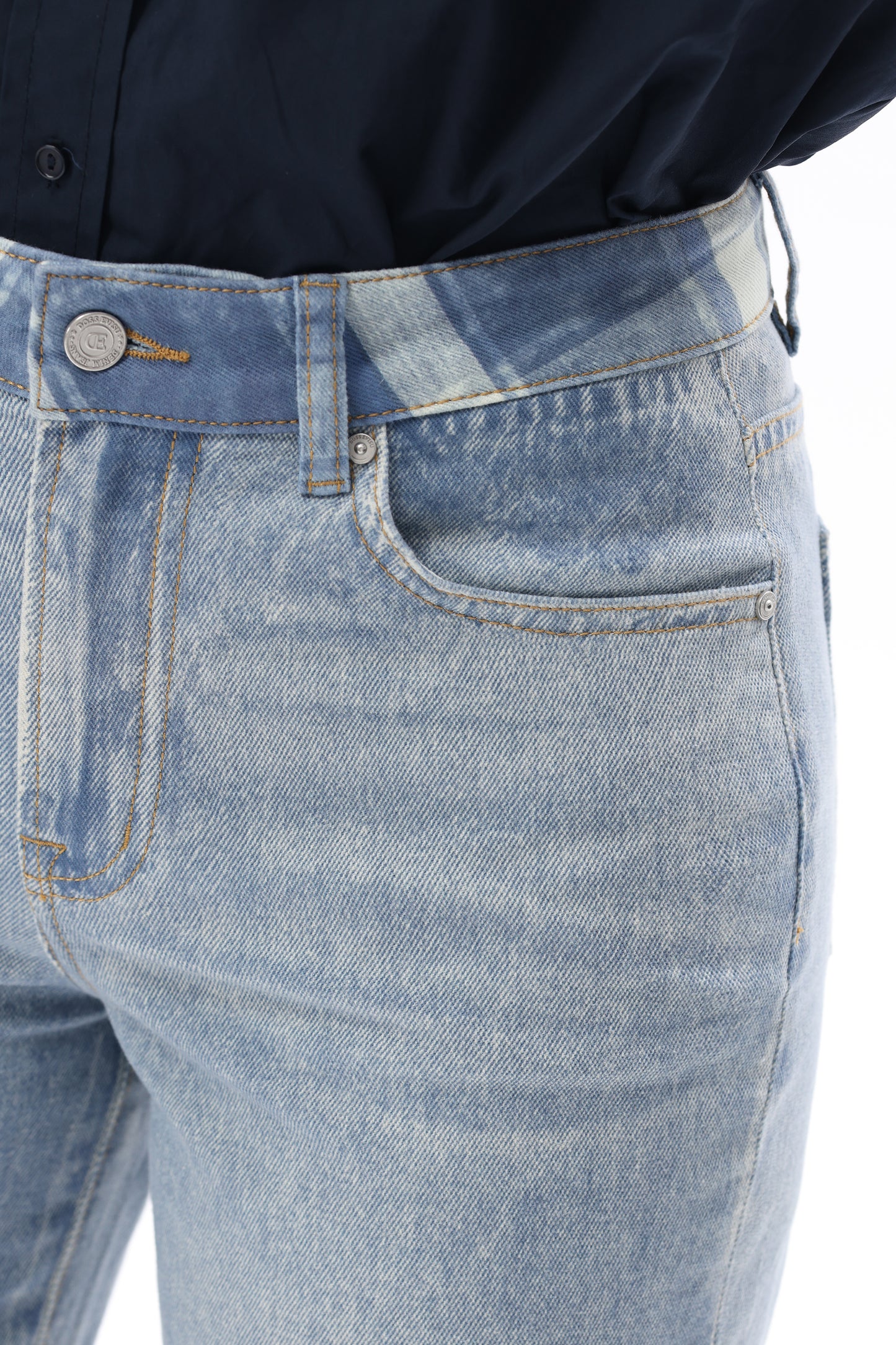 Lila Artistic Wide Leg Jeans