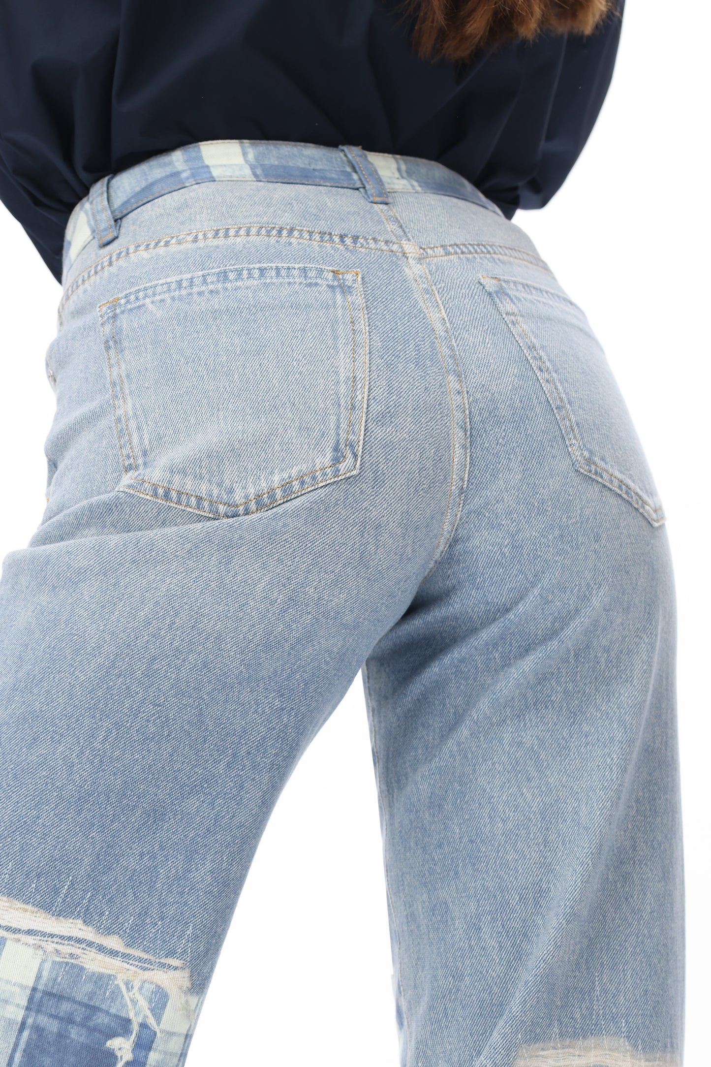 Lila Artistic Wide Leg Jeans