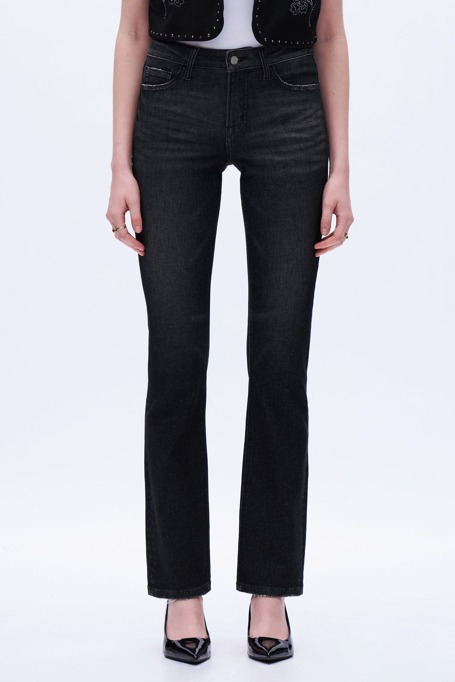 Valentina Edgy Dark Straight Jeans