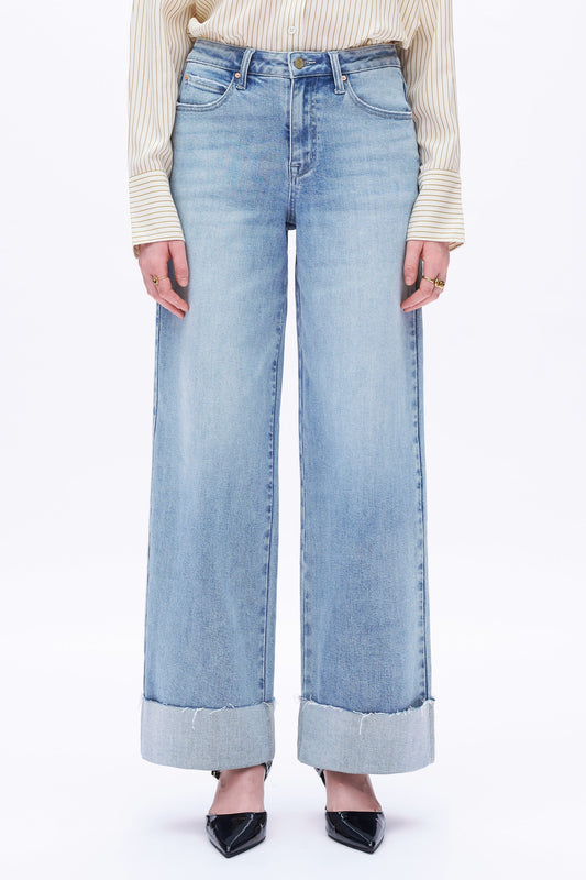 Bianca Effortless Cuffed Wide Leg Jeans