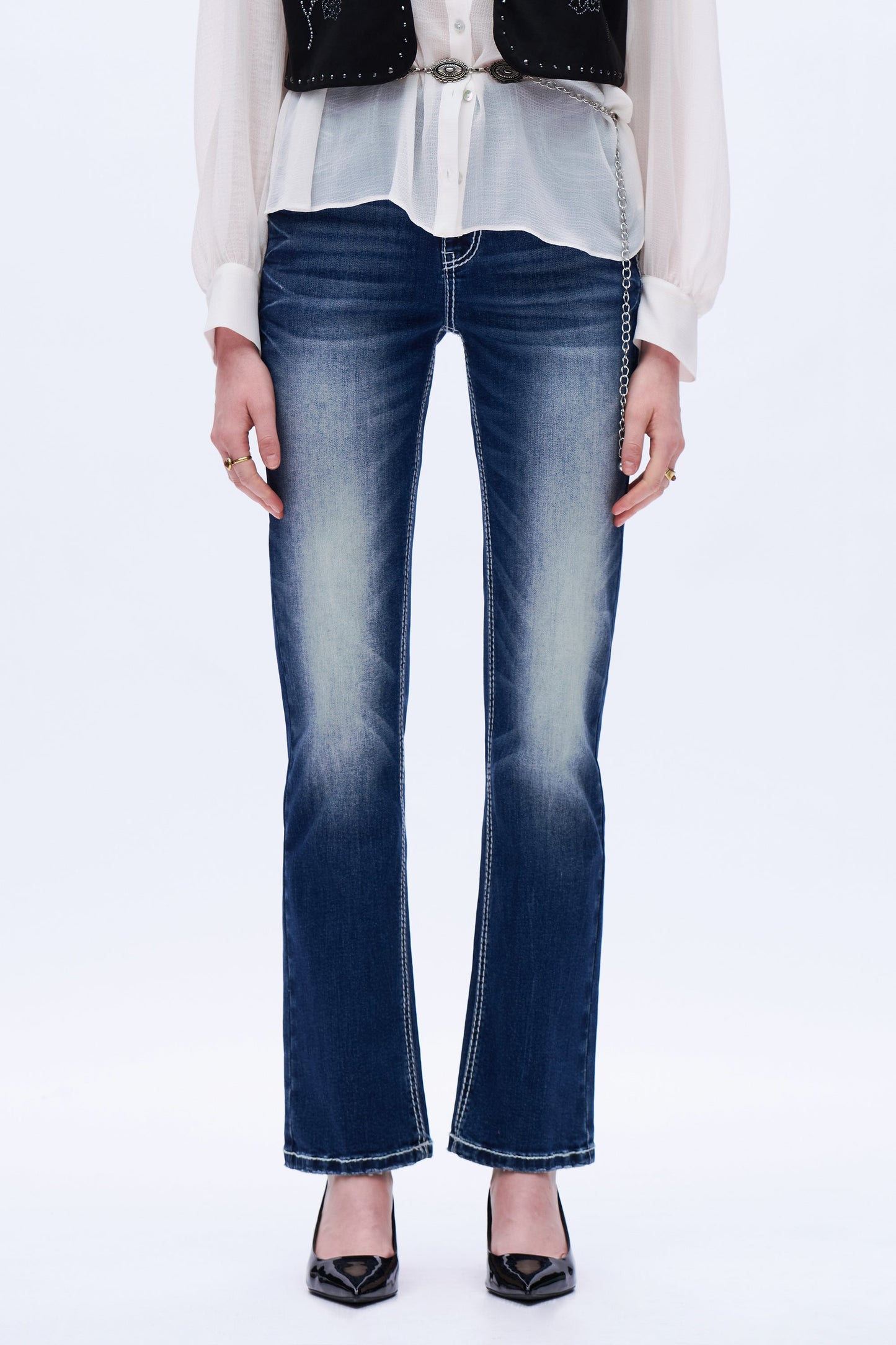Elara Desert Cactus Bootcut Jeans