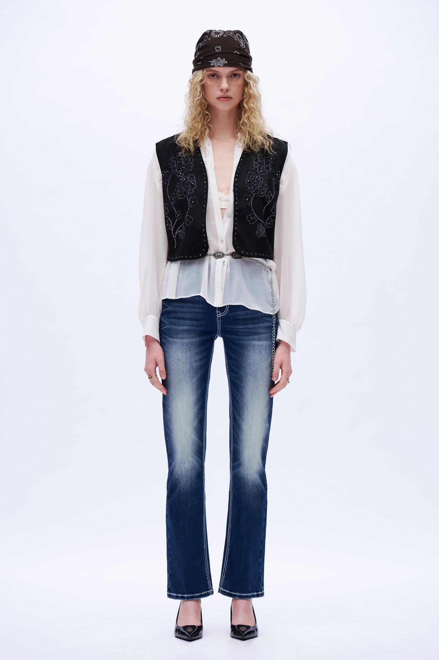 Elara Desert Cactus Bootcut Jeans