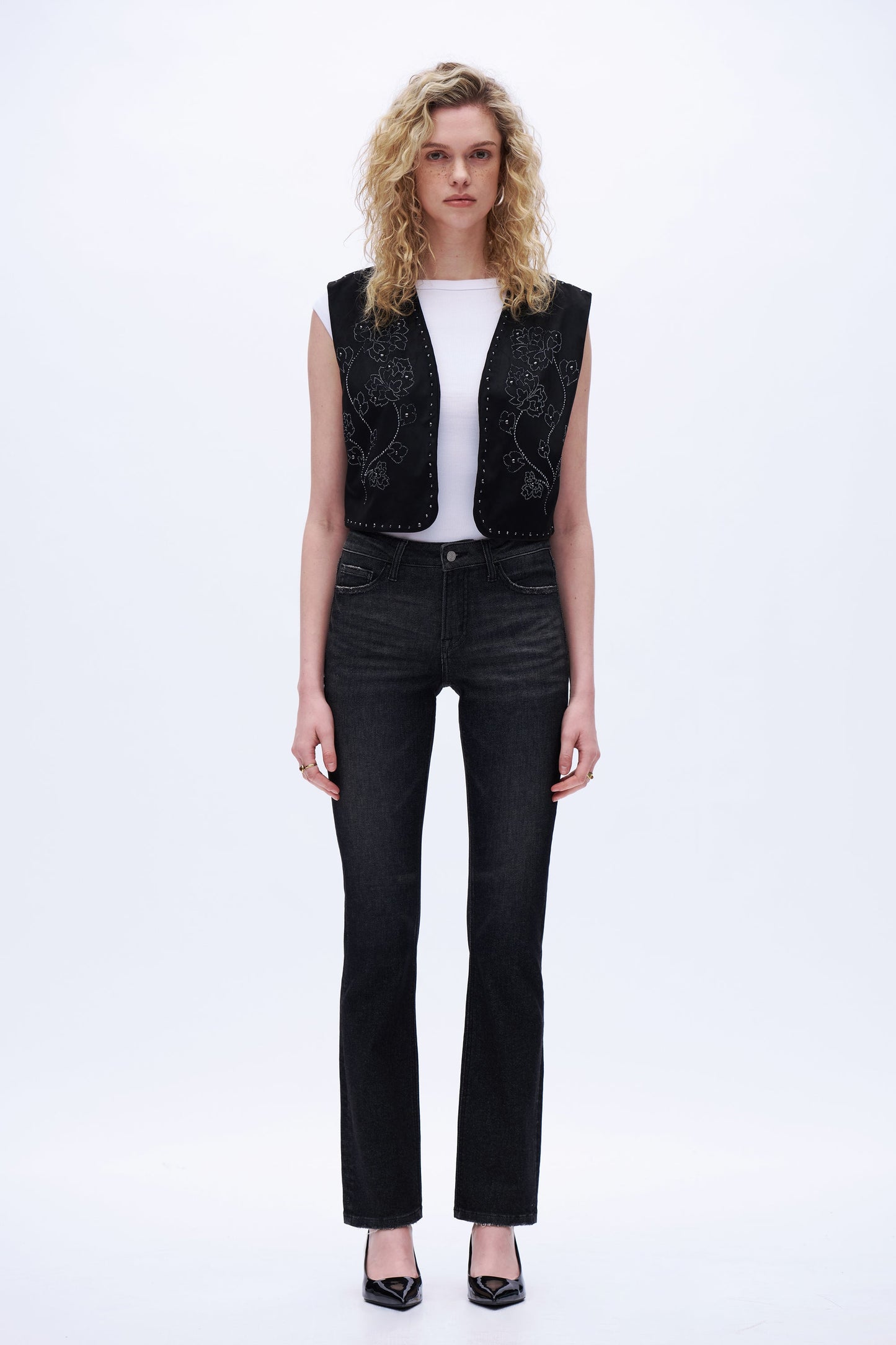 Valentina Edgy Dark Straight Jeans