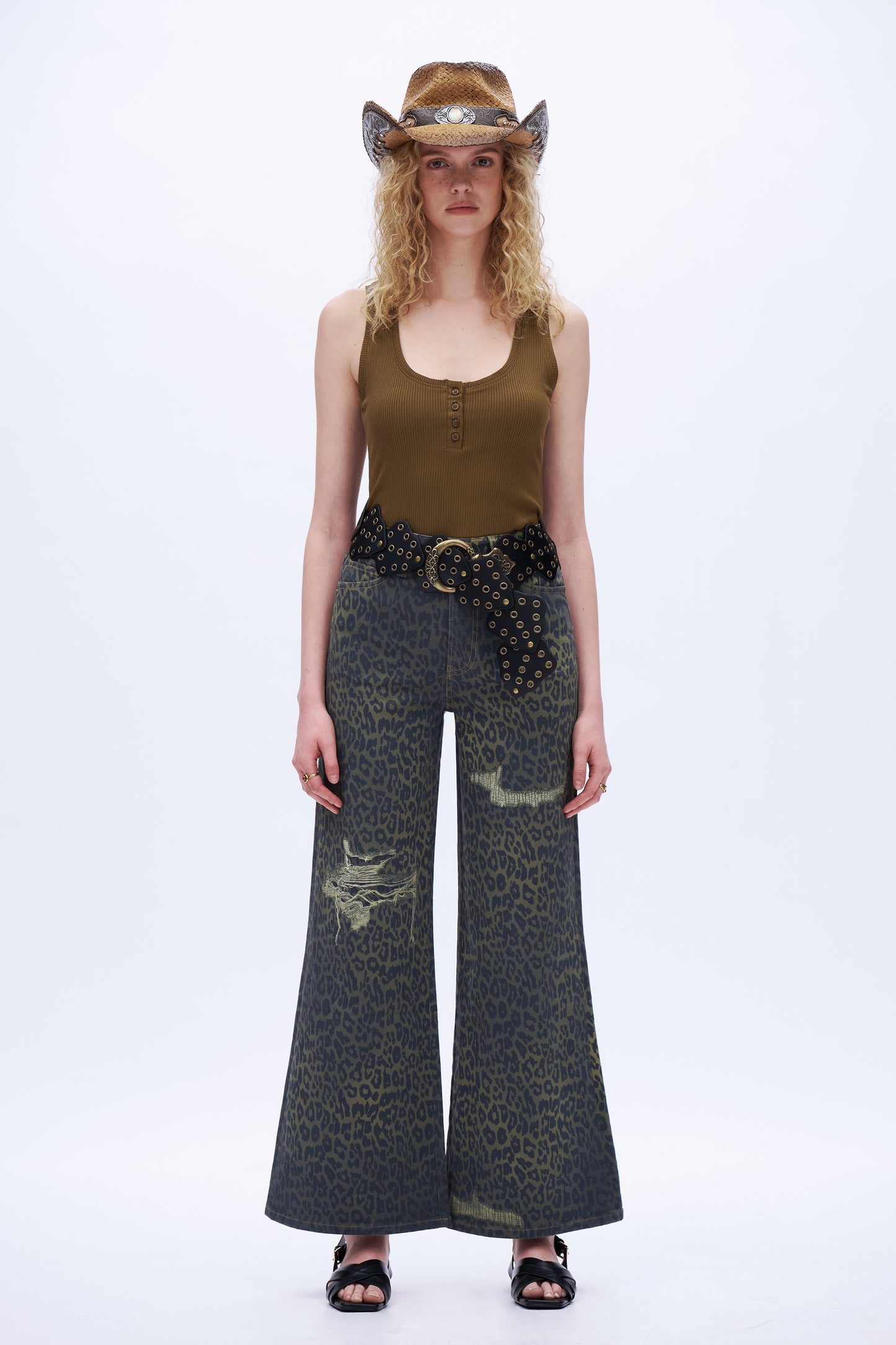 High Rise Wide Leg Pants