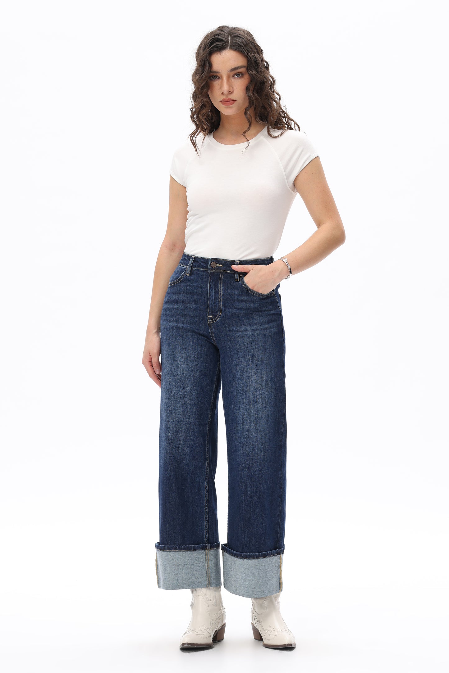 Selene Tailored Wide Leg Jeans