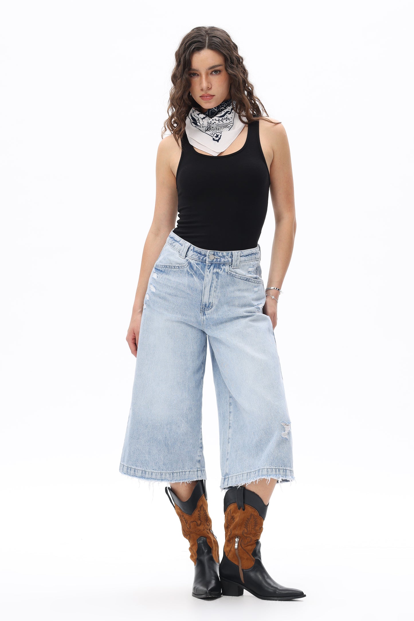 Scarlett Distressed Bermuda Shorts