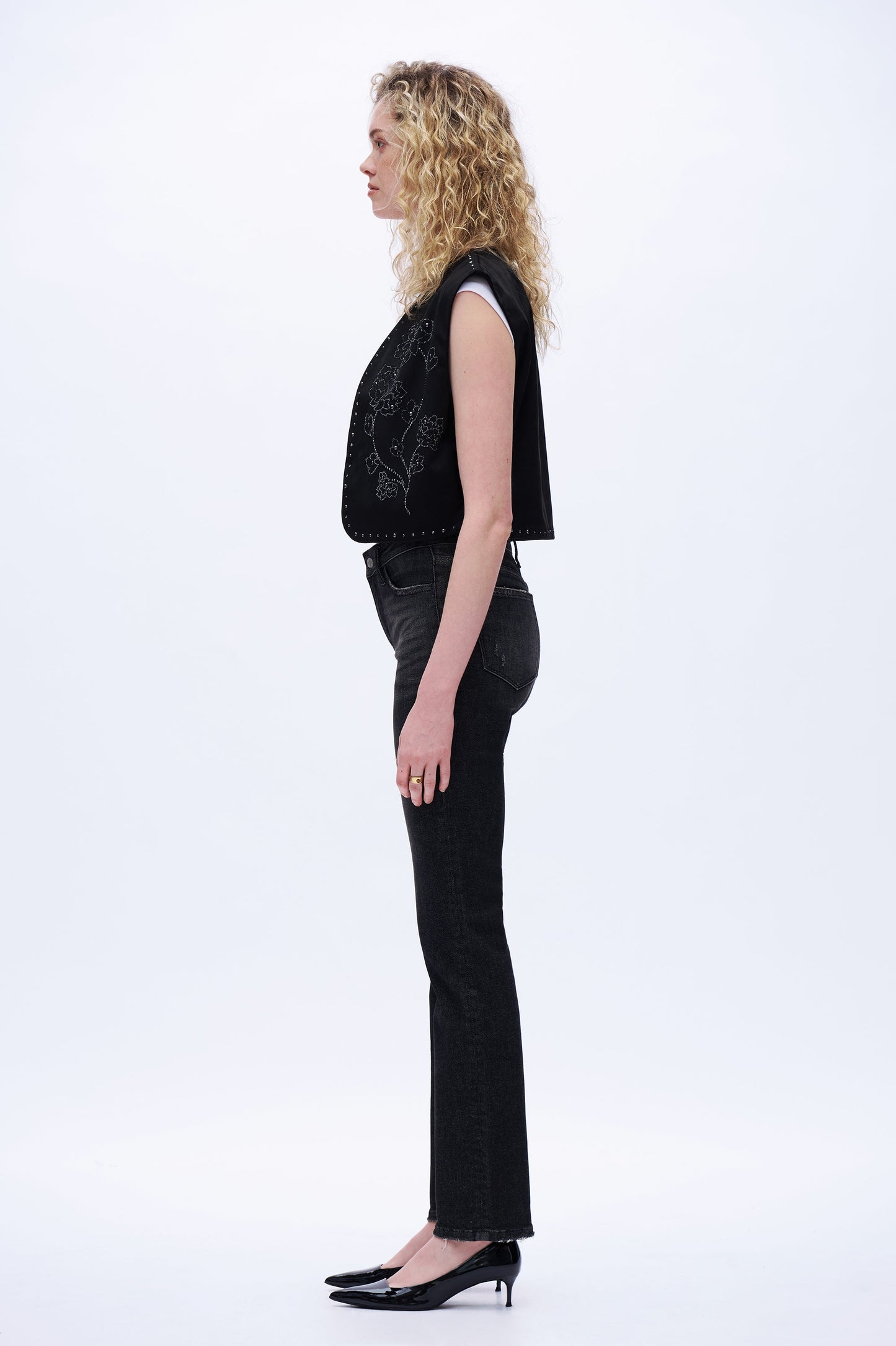 Valentina Edgy Dark Straight Jeans