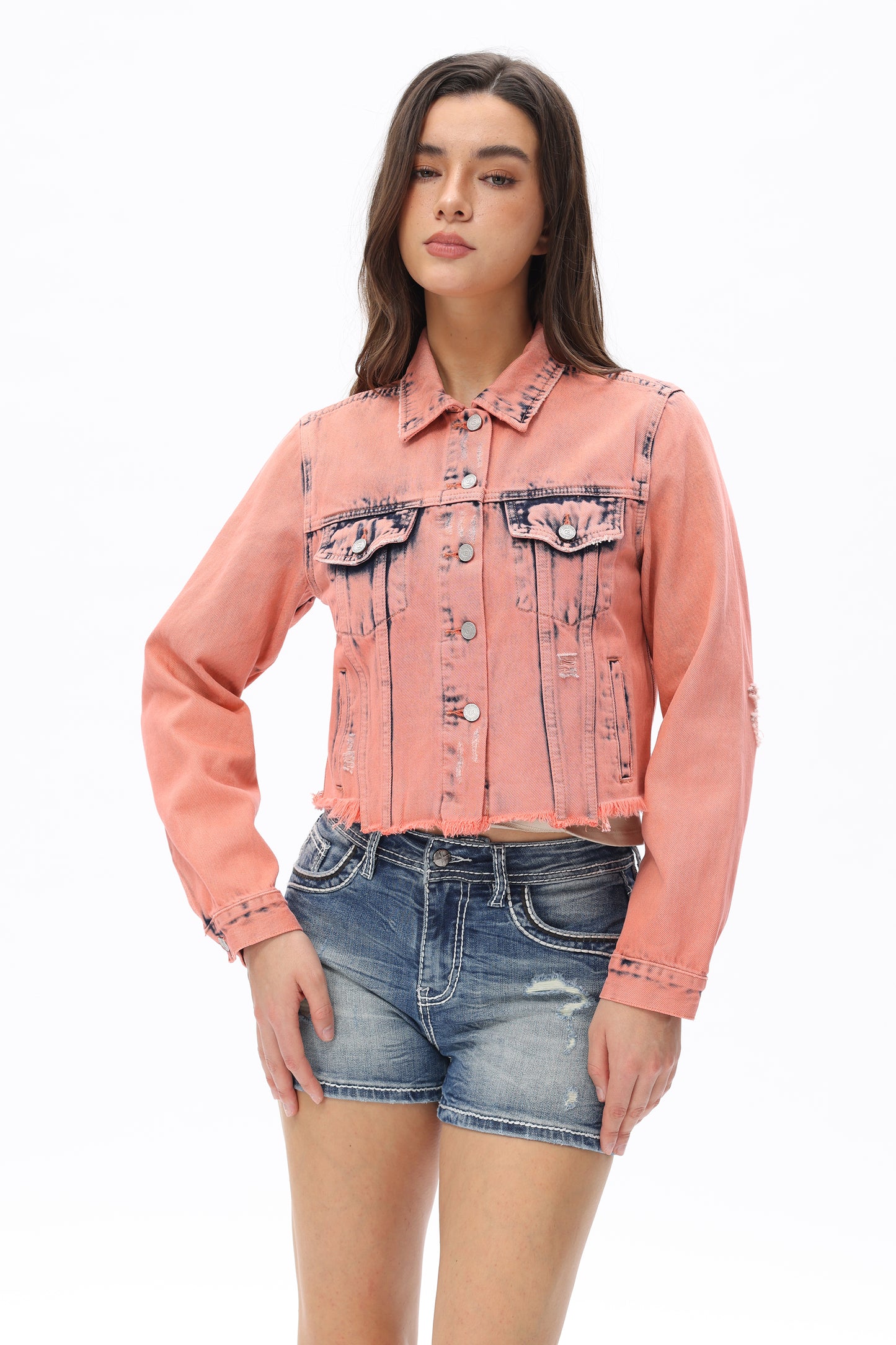 Victoria Boxy Cropped Denim Jacket