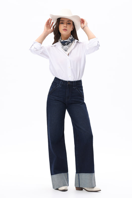 Anastasia Iconic Wide Leg Jeans