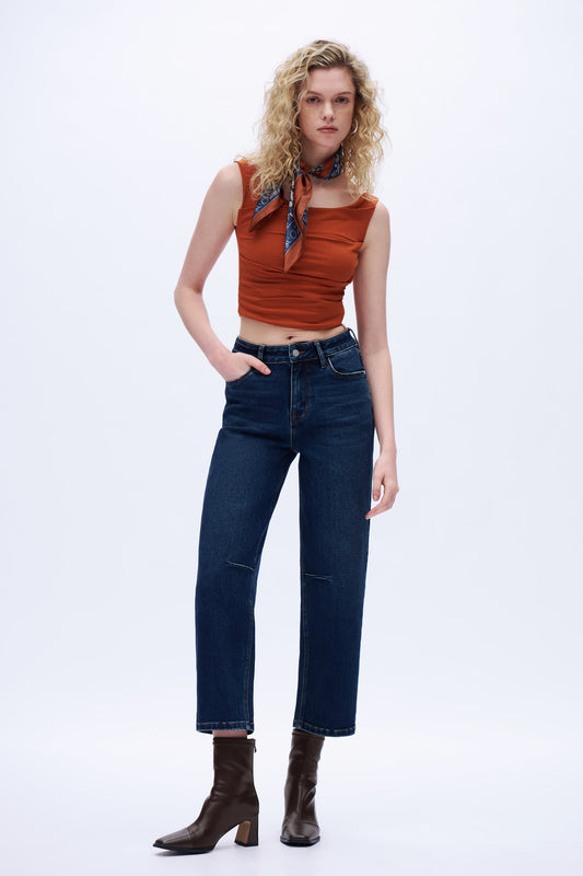 High Rise Barrel Jeans