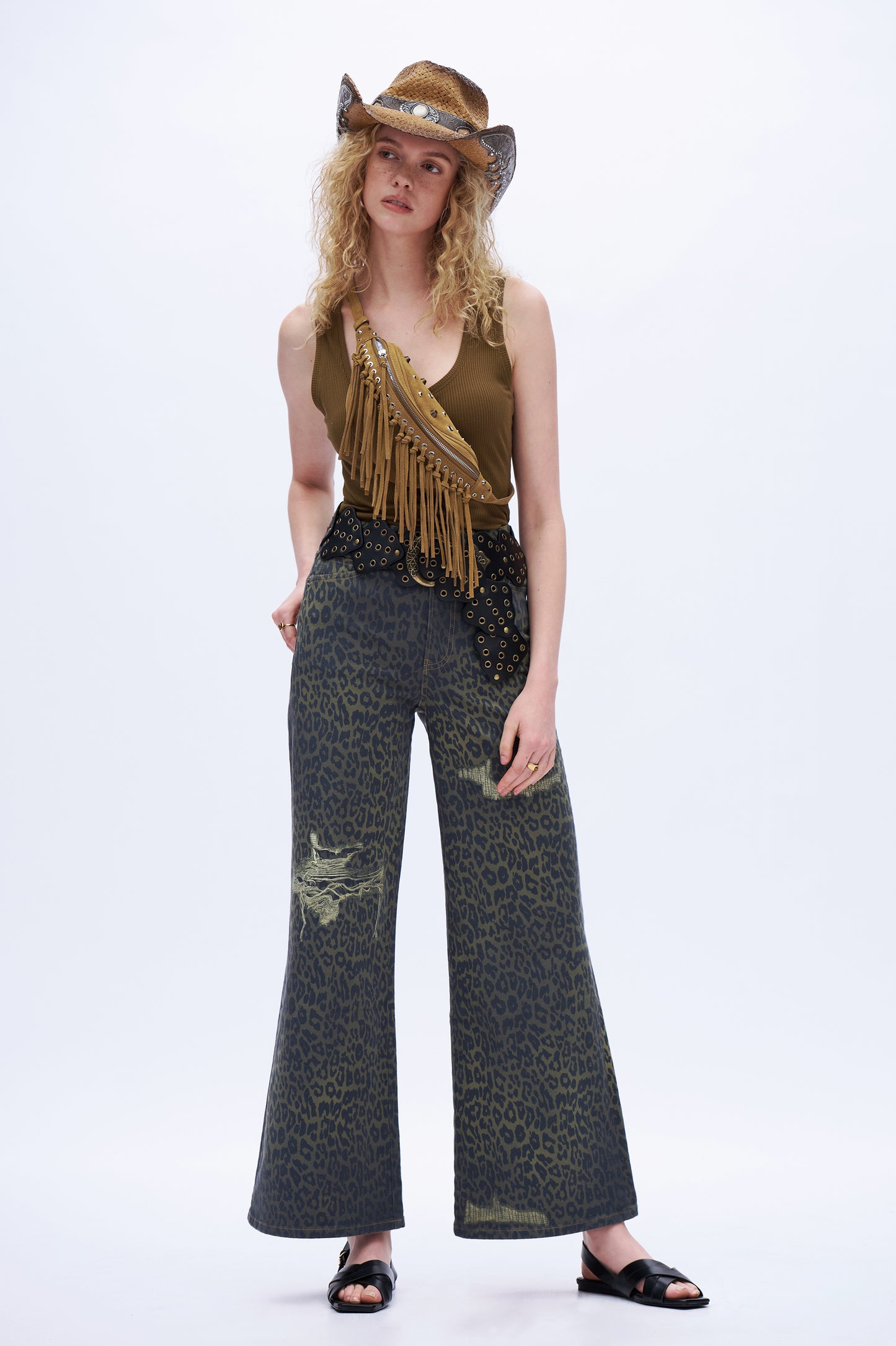High Rise Wide Leg Pants