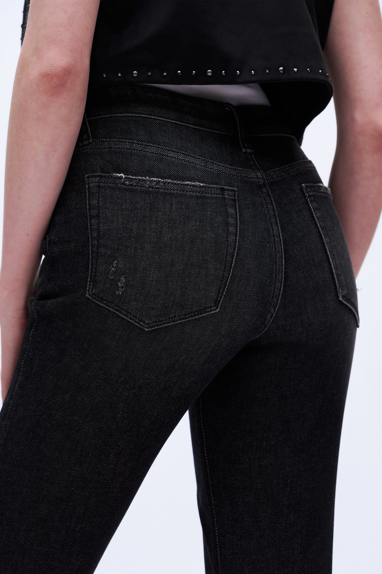 Valentina Edgy Dark Straight Jeans