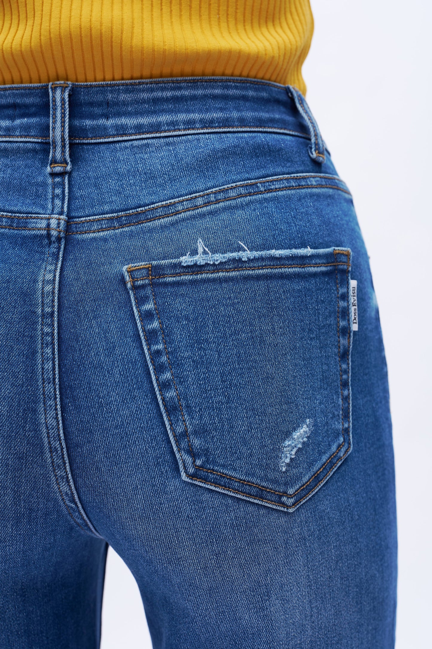 Noelle Effortless Distressed Straight Jeans