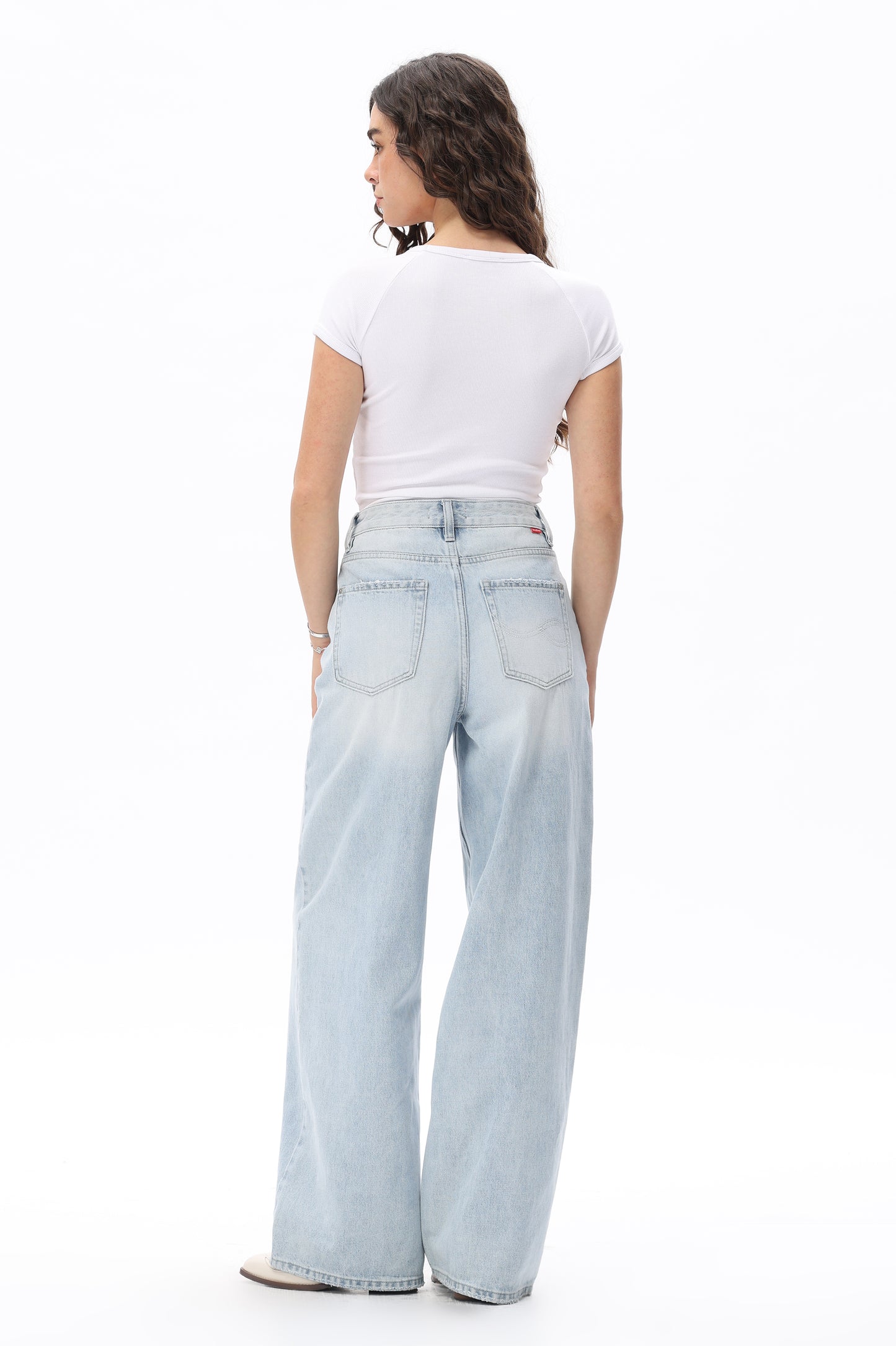 Katerina Breezy Rope-Tie Wide Leg Jeans