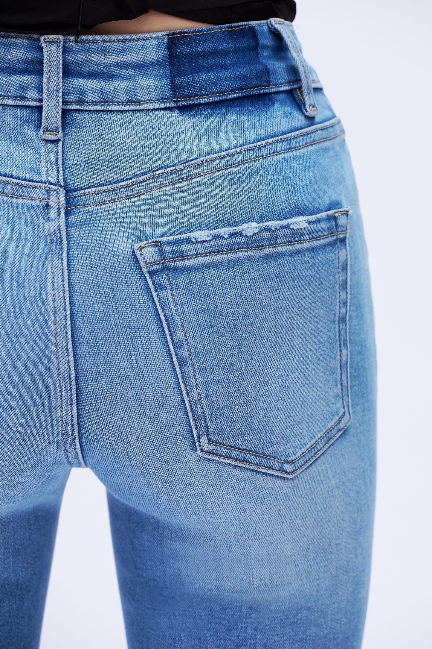 Camila Frayed-Cuff Retro Bootcut Jeans