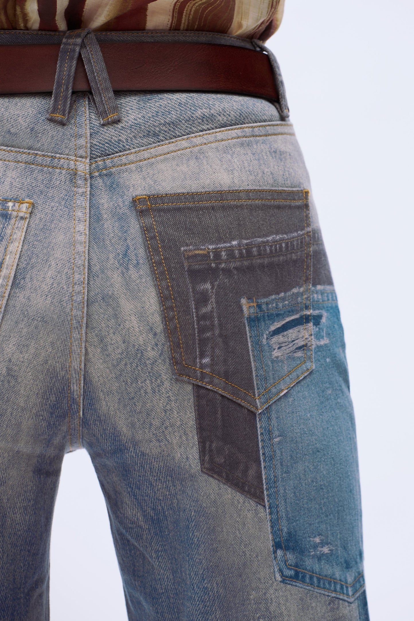 Simone Patchwork Wide Leg Jeans