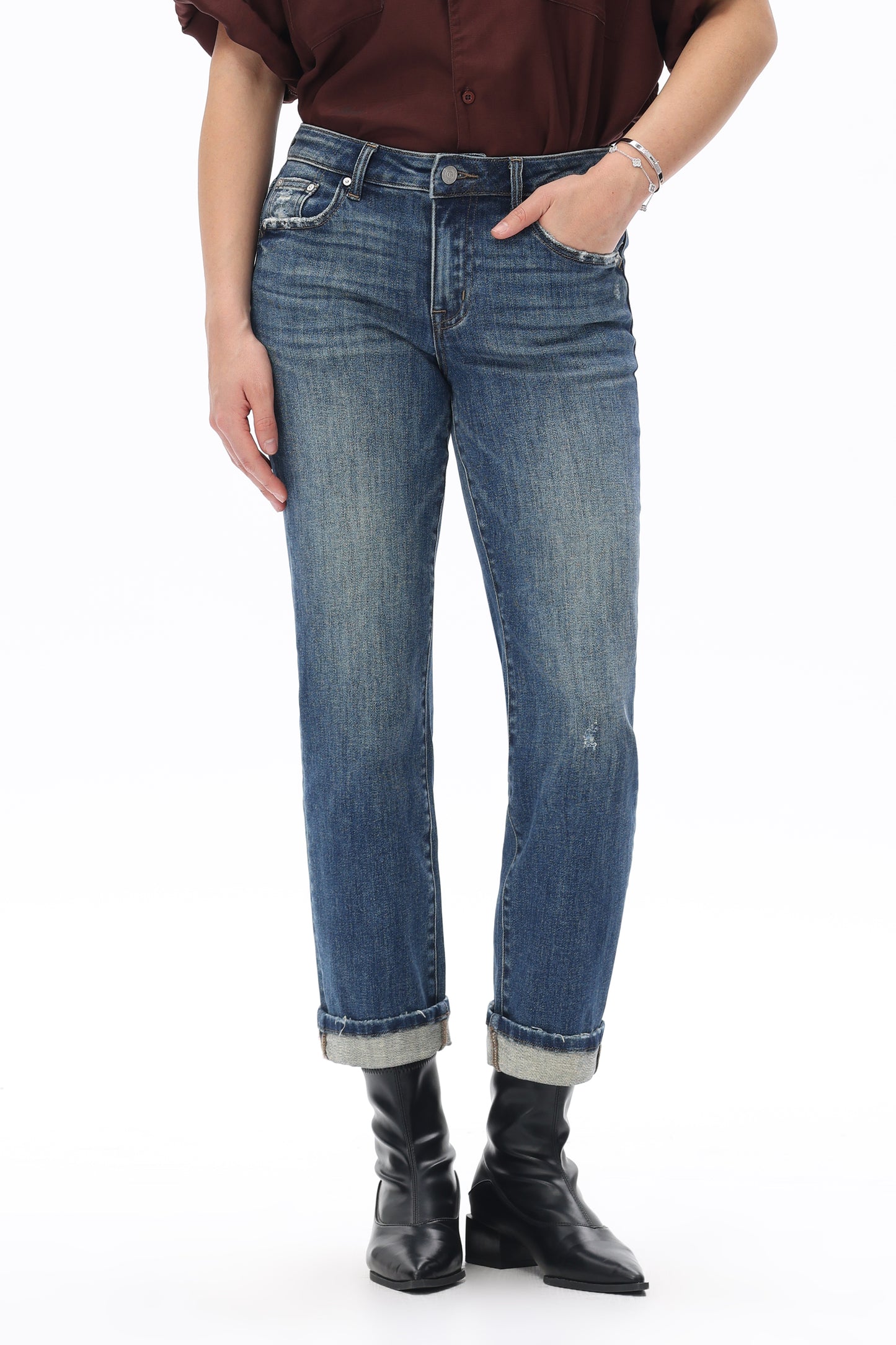 Estelle Vintage Whisker Straight Jeans