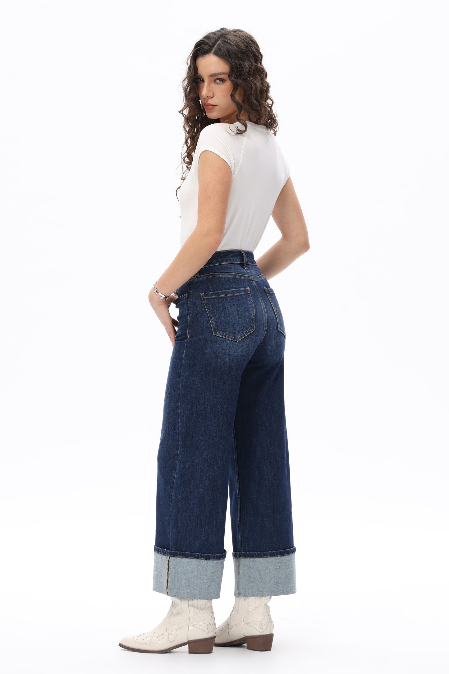 Selene Tailored Wide Leg Jeans